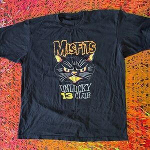 Misfits Unlucky 13 Club Black Graphic Tee